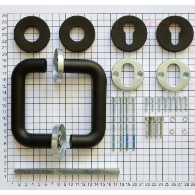 Ручка дверная DOORLOCK V S38/F/9/C PZ, черная