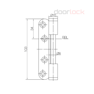 Петля SIMONSWERK VARIANT V 0037 WF (часть полотна) никелированная