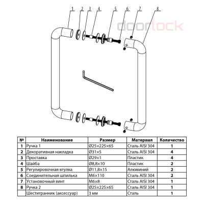 Ручка-скоба изогнутая DL PHS02