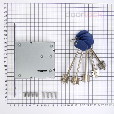 Замок дверной DOORLOCK DL932K/Z/67мм, сувальдный