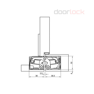 Петля SIMONSWERK TECTUS TE 540 stainless steel look (покрытие под нержавеющую сталь)