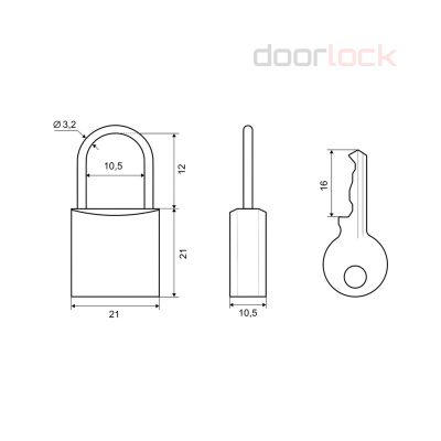 Навесной замок  PALLADIUM 301B-20
