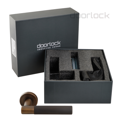 Ручка дверная DOORLOCK Cambridge M052 DTB matt, матовая темная бронза