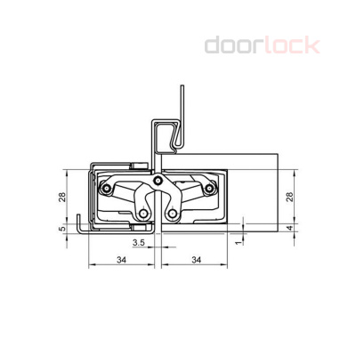 Петля SIMONSWERK Tectus TE 340 F1 (полиэфирное покрытие под матовый хром)