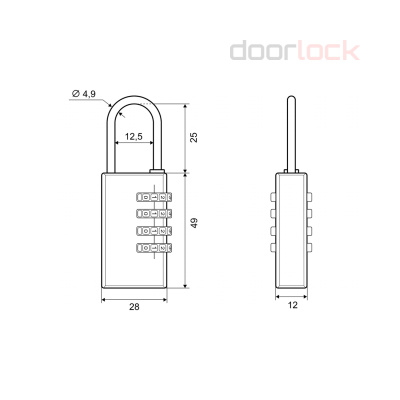 Навесной замок  PALLADIUM 401B-20