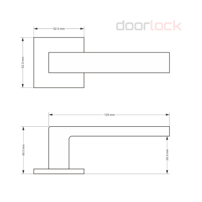 Ручка дверная DOORLOCK Stone A43S Slim