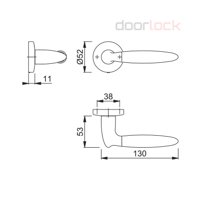 Ручка HOPPE M156/19K (Athinai)