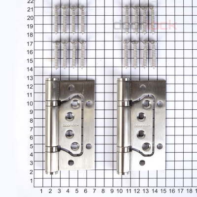 Комплект петель карточных без врезки DOORLOCK H100/76/2BB/SSS