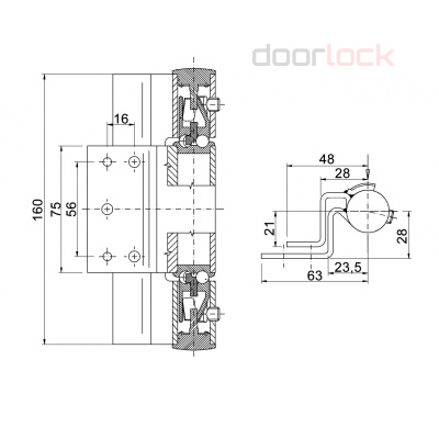 Петли MAGGI F10-01.00/F10-04.00. Mod. DL