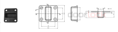 Запирающее автоматическое устройство DOORLOCK 1902/35SET в комплекте с направляющей втулкой и ответными частями для пассивных створок, для тяг 1932